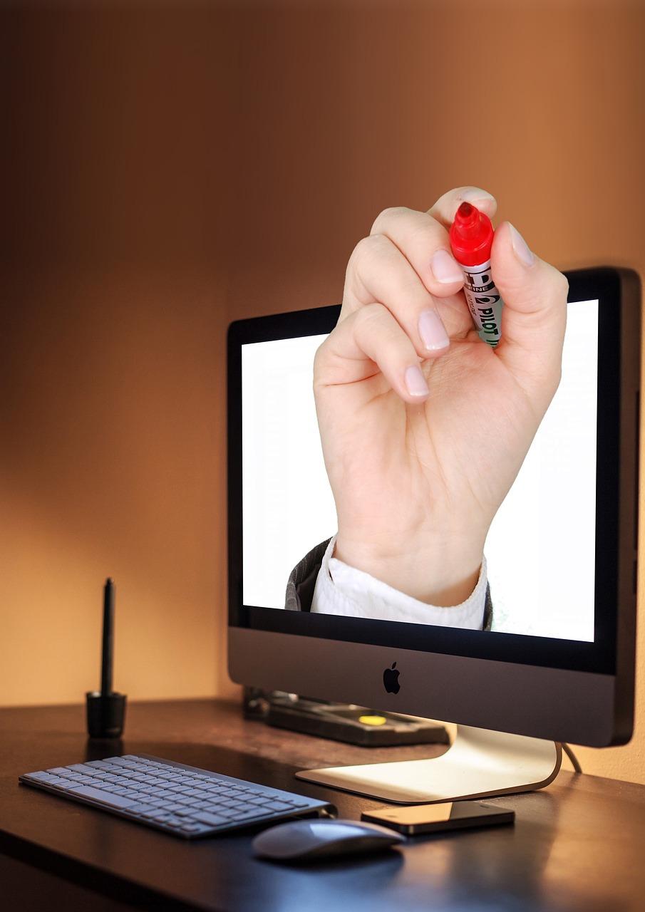 apple, imac, iphone, keyboard, hand, 3d, marker, pen, write, red, magic mouse, workplace, monitor, computer, desk, technology, business, advertisement, communication, equipment, computer, computer, computer, computer, computer, desk, desk, business