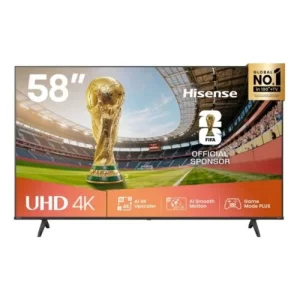 Hisense 58″ A6Q UHD 4K (New 2026) Smart Frameless Vidaa TV – 58A6QKEN